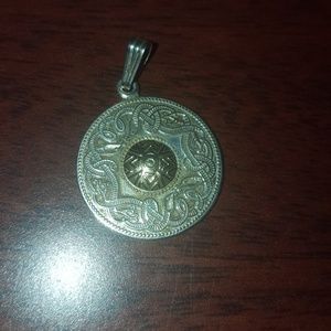ON HOLD Two tone Celtic warrior pendant